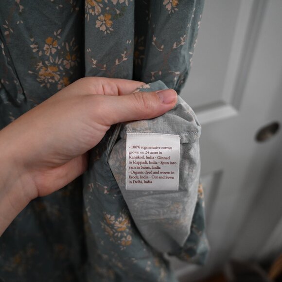 Christy Dawn Size 1X Adele Dress Blue Floral - Picture 8 of 8